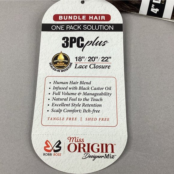 Brazilian Wave #TT1B/30 Black Brown 18” 22” All-in-One Synthetic Hair Extensions - Picture 5 of 7